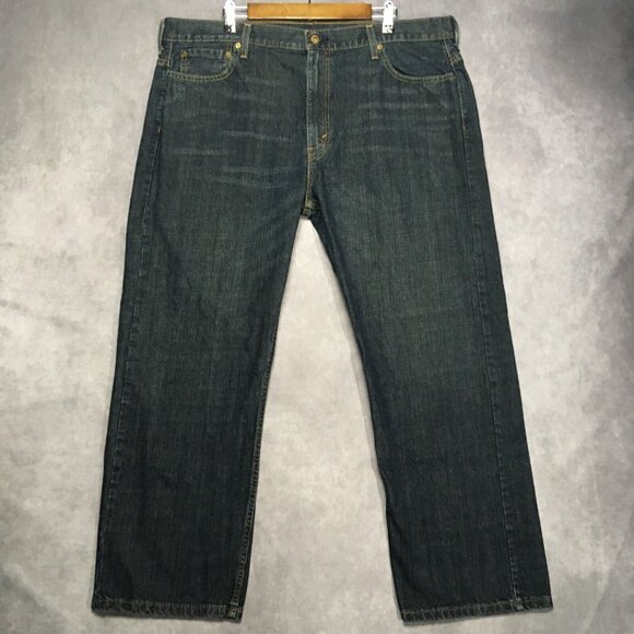 Levis Mens 569 Loose Straight Fit Blue Jeans size 40x30 Denim Pants Zipper Fly - Picture 4 of 15